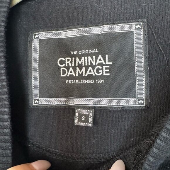 Criminal Damage Paris Logo Crew Sweater - Picture 4 of 16